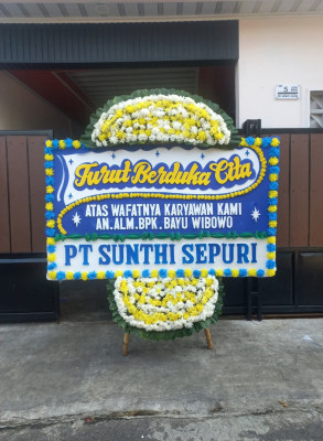 Papan Bunga Duka di Karang Serang